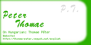 peter thomae business card